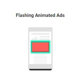 Flashing Animated Ads on Mobile Graphic