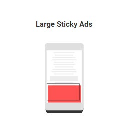 large sticky ads mobile