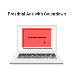 prestitial ads with countdown