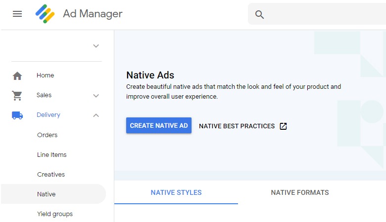 Native Ads Google Ad Manager
