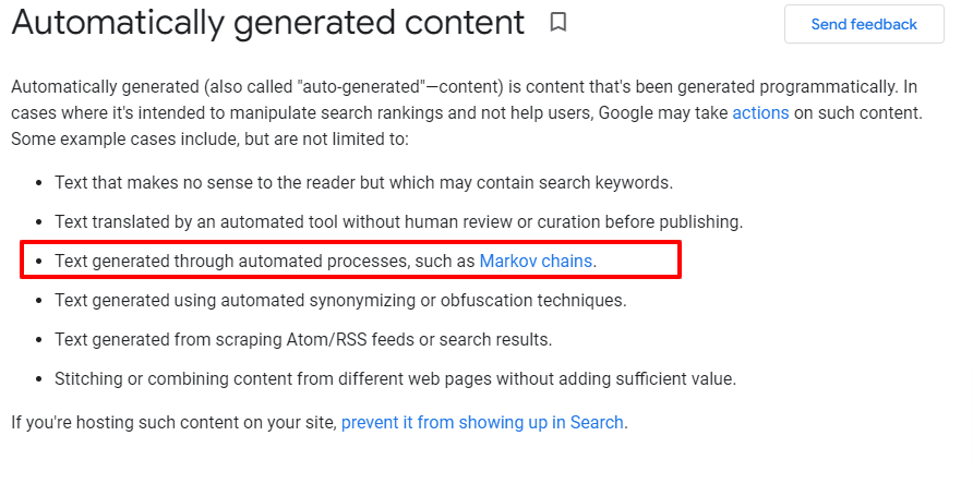 Automatically Generated Content Documentation Google Developers